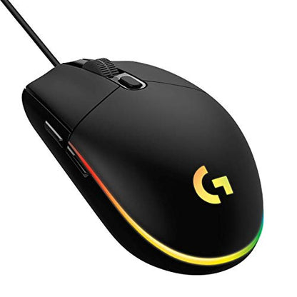 Logitech G G102 2nd Gen Light Sync Gaming Mouse, Wired, 8000 DPI, 6 Programmable Buttons, RGB, Black - color: Black