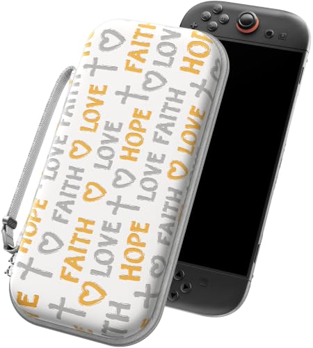 ivoler Carrying Case for Nintendo Switch 2 Model(2025), Portable Hard Shell Pouch Carrying Travel Game Bag for Nintendo Switch 2 Accessories Holds 12 Game Cartridge (White+Orange) - color: White+Orange, size: 7.9''