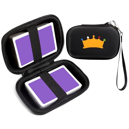 Travel Card Games Case Compatible with Card Games Set, Hard EVA Playing Card Case for UNO & Phase 10 (Not Including Cards) (Black)