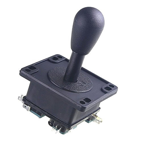 LICHO Happ Arcade Button and Joystick Kit DIY Game Replacement Parts for Mame Cabinet with 2x Zero Delay USB Encoder / 2x 8 Way Arcade Joystick / 18x Happ Push Button - Black + Red Color Kit