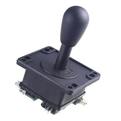 LICHO Happ Arcade Button and Joystick Kit DIY Game Replacement Parts for Mame Cabinet with 2x Zero Delay USB Encoder / 2x 8 Way Arcade Joystick / 18x Happ Push Button - Black + Red Color Kit