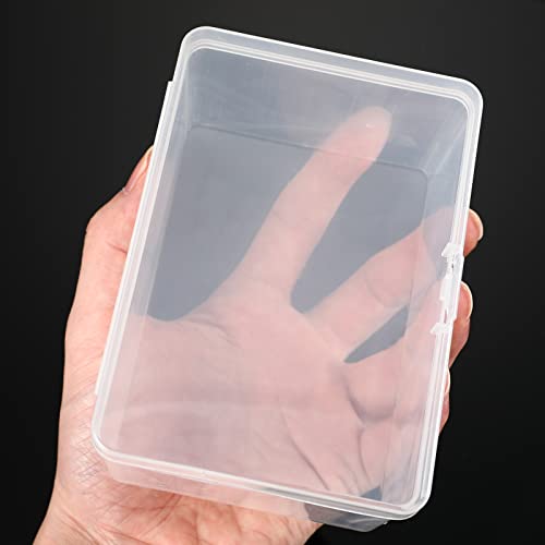 Vicenpal Playing Card Boxes Snaps Closed Clear Plastic Cases Poker Gaming Playing Cards Trading Card Storage Boxes Compatible with MTG TCG 100 Game Cases 4.3 x 2.95 x 2.2 Inches(4 Pcs)