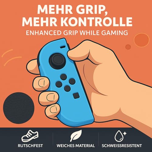 MatoSan Joy-Con Silicone Grip Covers for Nintendo Switch 2 and Switch 1 - Anti-Slip Protective Skin Set - Ergonomic Controller Grip - Soft Silicone - Fits Nintendo Switch 2 Joy-Con - color: Black