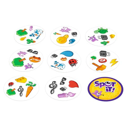 Asmodee Spot It! Giant Card Game | Oversized Matching with 4 Exclusive Mini-Games, Fast-Paced Family Game for Kids & Adults, Ages 6+, 2-12 Players, 15 Mins