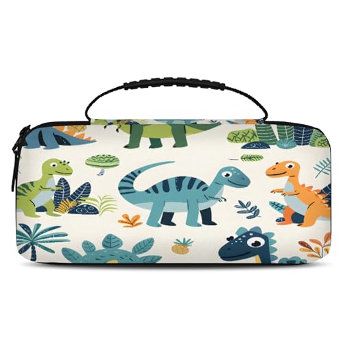 Adornori Dinosaur Carry Case Compatible with Nintendo Switch 2, with 20 Games Cartridges, Colorful Animals Portable Travel Carrying Case Pouch for Accessories & Games - color: Multicolor 19