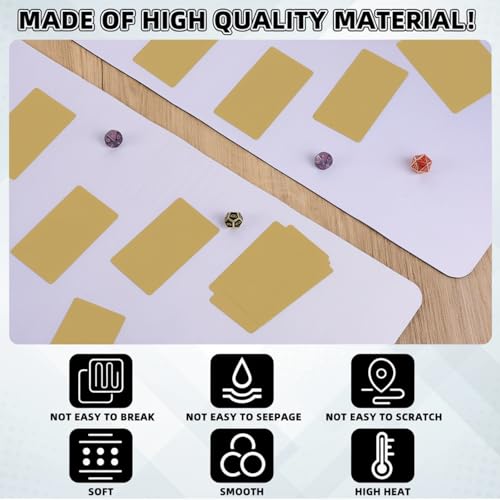 Yexiya 8 Pcs Card Game Mats 14 x 24 Inch Sublimation Blanks Playmat for Trading Board Game Smooth Rubber Playing Mat for Games, Mouse Pad (White) - color: White