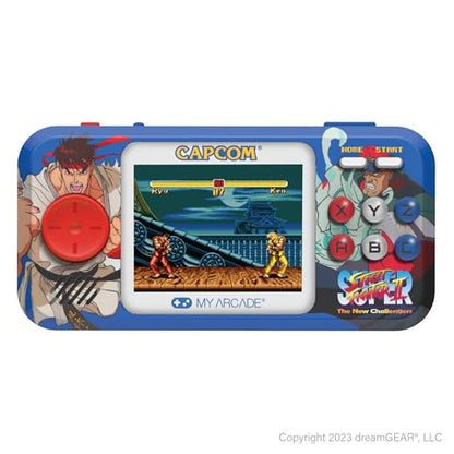 My Arcade Street Fighter II: Capcom, Retro Gaming, 2.8" Screen | Portable Games, 2 Games, Gifts for Birthdays, Blue - style: Street Fighter