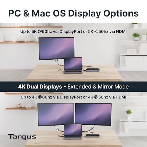 Targus USB-C Universal Quad 4K (QV4K) Docking Station with 100W Power Delivery, Black (DOCK570USZ)