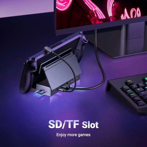 UGREEN Steam Deck Dock 9-in-1 USB C Docking Station Foldable Stand | 4K@60Hz HDMI, Gigabit Ethernet, PD 100W, 10Gbps USB A&C 3.2, TF/SD For Steam Deck, Rog Ally, ROG Xbox Ally, Legion Go