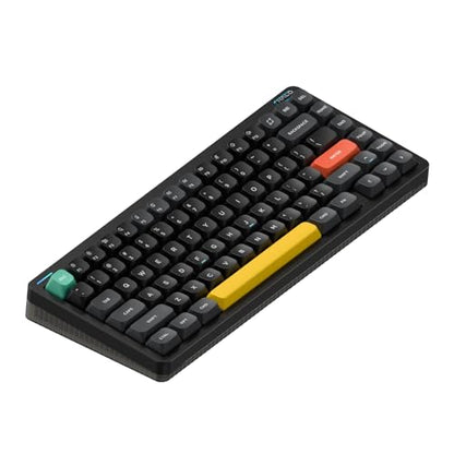 nuphy Halo75 V2 Mechancial Gaming Kyeboard,75% Wireless Hot Swappable Bluetooth Keyboard,83 Kyes RGB Backlit Keyboard,Support Bluetooth/2.4GHz/USB-C-Black Raspberry Switch - color: Black, size: Raspberry (46gf)