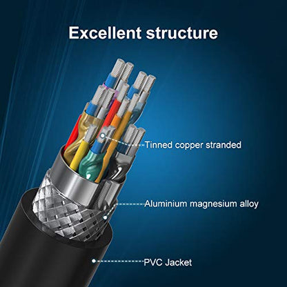 CableCreation 8K HDMI Cable 6.6FT/2m,48Gbps 8K@60 4K@120 144Hz HDMI to HDMI | Fast Speed 3D eARC HDR10 HDCP 2.2 2.3 for MacBook Pro, Roku TV, HDTV, PS5, PS4, Xbox, Blu-ray - color: Grey, size: 6.6Ft