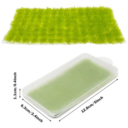 Cayway 2 Color Static Grass Tuft Terrain Kit - Resin Scenery Miniature Shrubs Bushes for Train Landscape Railway Artificial Grass Modeling - color: 2 Color
