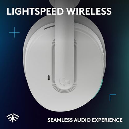Logitech G325 Lightspeed Wireless Gaming Headset - White | All-Day Comfort, Built-in Mic with Noise Reduction, 24-Bit Audio, 24+ Hr Battery Life, for PC, PlayStation, Switch, Mobile - color: White