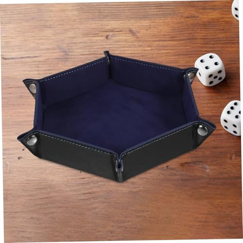 Kisangel Folding Pu Dice Tray Storage Box for Tabletop Games Dice Holder Design