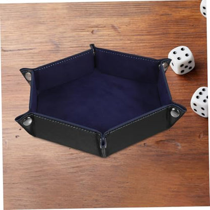 Kisangel Folding Pu Dice Tray Storage Box for Tabletop Games Dice Holder Design