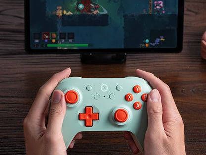 8Bitdo Ultimate 2C Wireless Controller for Windows PC & Android (Mint) | 1000Hz Polling Rate, Hall Effect Joysticks & Hall Triggers, Remappable L4/R4 Bumpers - color: Mint