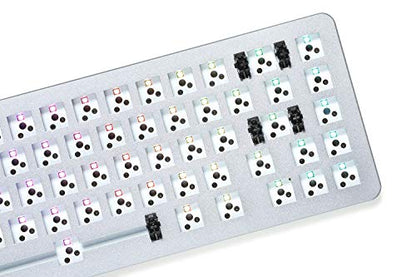 Drop ALT Mechanical Keyboard — 65% (67 Key) Gaming Keyboard, Hot-Swap Switches, Programmable Macros, RGB LED Backlighting, USB-C, Doubleshot PBT, Aluminum Frame (Barebones, Gray) - color: Space Gray, style: Barebones