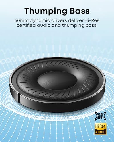 Soundcore by Anker Q20i Hybrid Active Noise Cancelling Headphones, White | Over-Ear, Bluetooth, 40H ANC Playtime, Hi-Res Audio, Big Bass, Transparency Mode, Customize via App, Travel, Home, Office - color: Almond White
