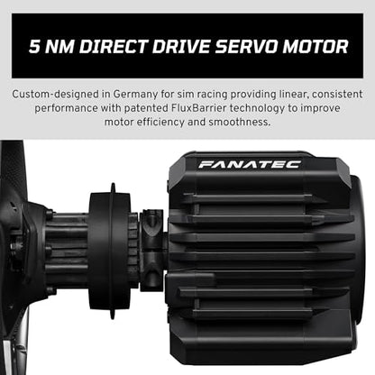Fanatec Officially Licensed Gran Turismo DD Pro PlayStation Sim Racing Steering Wheel, Base and Pedals – Polyphony Digital Wheel, 5 Nm FluxBarrier Direct Drive, 2-Pedal Set for PC, PS5, PS4