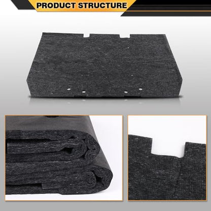 CNNELL Hood Insulation Pad 1/2" with Clips Compatible with Range Rover Classic 1987-1995 - style: 1987-1995 Range Rover Classic