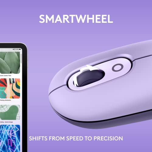 Logitech POP Mouse, Compact and Portable Wireless Bluetooth Mouse - Cosmos | Compact, portable, programmable buttons, easy-switch between up to 3 devices, for laptop, tablet, PC - color: Cosmos