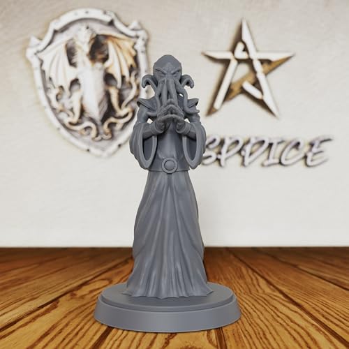 AUSPDICE Mindflayer Monster, 28mm Tabletop Unpainted DND Miniatures-AS234 | Fantasy Role Playing Figurine for Dungeons and Dragons, TTRPG Games, Psionic Encounters, Horror Scenarios and RPG Accessories