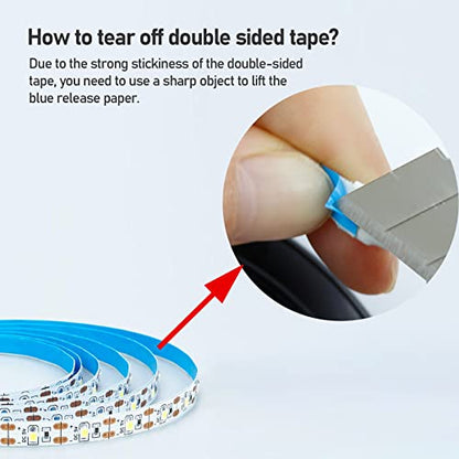 USB LED Strip Cool White 6000K 5V USB Powered 13.12ft/4M(2pcs x 6.6ft) | 240LEDs Flexible SMD2835 High Brightness No-Waterproof IP20 LED Tape Lights - color: Cool White