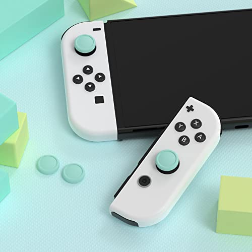 eXtremeRate PlayVital Joystick Caps for Nintendo Switch, Thumbstick Grips for Switch Lite, Analog Cover for OLED Joycon Thumb Grip Caps - Misty Green - color: Misty Green