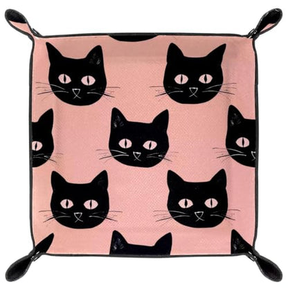 Black Cats Pattern Dice Tray Dice Rolling Tray Folding Dice Holder for Dice Games, Like RPG, DND and Other Table Games - color: Multi 2