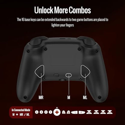 BETMI Wireless Pro Controller for Switch 2 (Black) | with 9-Axis Sensor/C Button/Hall Effect Joysticks/Macro/Wake-up/Stereo Jack/RGB LED Light/Dual Vibration