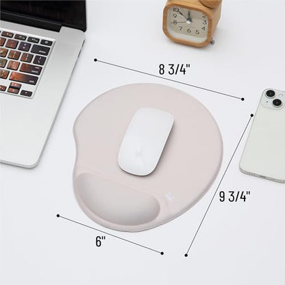 Mr. Pen- Ergonomic Mouse Pad with Wrist Rest | Breathable Fabric with Memory Foam Cushion, Non-Slip Rubber Base, Gel Mouse Pad with Wrist Support - color: Beige