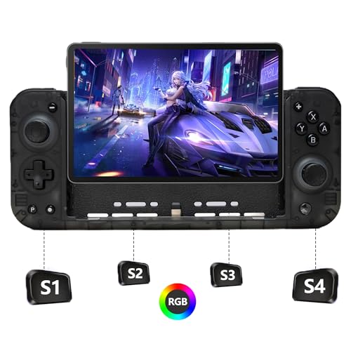 SZYUYU Switch Controller for Nintendo Switch/OLED, Full-Size Grip Ergonomic Handheld Mode Controller, Switch Pro Controller One-Piece Joypad with 8 Color RGB Lights/Programming/Cable