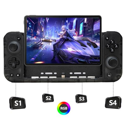 SZYUYU Switch Controller for Nintendo Switch/OLED, Full-Size Grip Ergonomic Handheld Mode Controller, Switch Pro Controller One-Piece Joypad with 8 Color RGB Lights/Programming/Cable