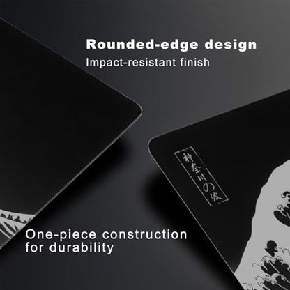 Glass Mousepad, Hard Surface Gaming Mouse Pads, Mousepad Gaming, Glasspad | Glass Pad, Professional Esport Tempered Glass Mouse Pad, Hard Mouse Pad for Bed, 11.8"×9.8" computer mat - color: Kanagawa Waves 1