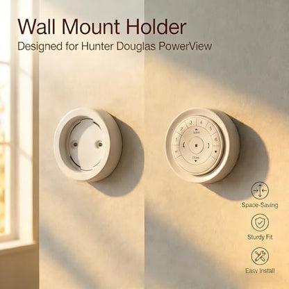 Wall Mount Holder for Hunter Douglas PowerView Remote Control Gen 2 & Gen 3 Surface Mount Bracket Station Only with Adhesive Strip and Screw, White 1 Pack - color: White