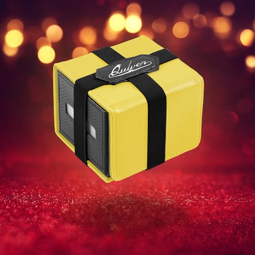 Quiver Time Yellow Citadel Deck Block for Magic: the Gathering Cards - TCG 100+ Premium Commander Deck Box, MTG Deck Box for Cards, Dice & Tokens, Custom Divider, Magnetic Closure - color: Yellow