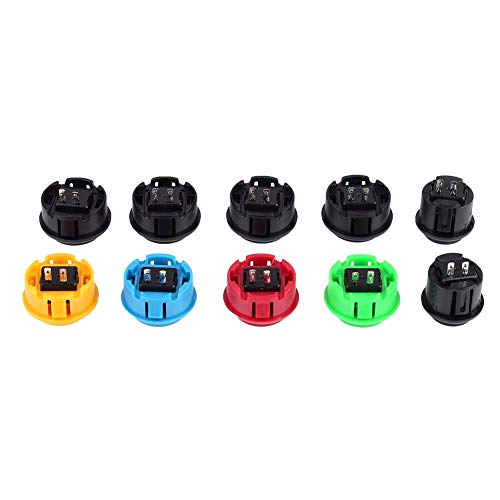 Wear-Resistant Arcade Buttons Diy Kit, Arcade Buttons Game Controller Kit, Professional Plastic And Metal for Fight Stick Mame Systems