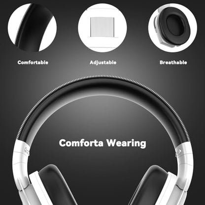 IMYB A88 Gaming Headset with Microphone, Stereo Wired Noise Cancelling Over-Ear Headphones with Mic for Pc, Ps5, Xbox One Series X/s, Ps4, Computer, Laptop, Mac, Nintendo, Gamer (White) - color: White