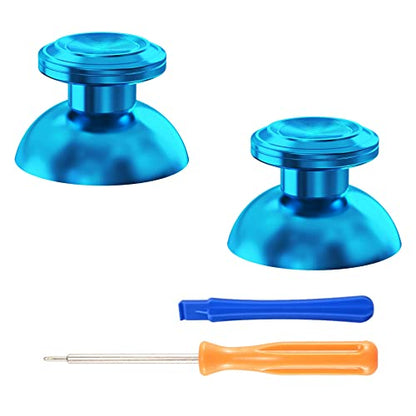 eXtremeRate Custom Blue Metal Thumbsticks for PS5 Controller, Replacement Aluminum Analog Stick Joystick for PS4 Controller - color: Blue