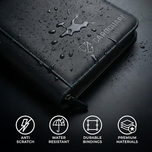 4-Pocket Zip Folio Trading Card Binder for 160 Sleeves Acid-Free