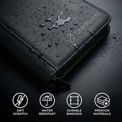 4-Pocket Zip Folio Trading Card Binder for 160 Sleeves Acid-Free
