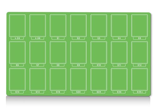 Playmat for TCG Card Pricing | MTG Selling Mat | TCG Card Vendor Booth Organizer | Game Store Accessory | Collector Sorting | 7 Colors Available (Green) - color: Green