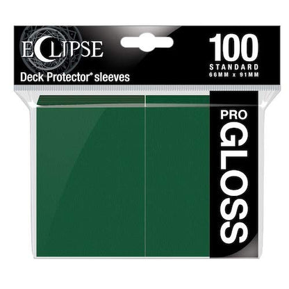 Ultra Pro E-15605 Eclipse Gloss Standard Sleeves (100 Pack) -Forest Green - color: Forest Green