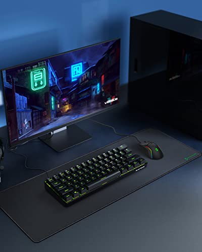 Black Shark Gaming Mouse Pad Desk Mat (31.5” x 11.8” x 0.15”) Mousepad with Superfine Fiber Surface Smooth, Non-Slip Rubber Base, Office Decor for Gamers, Office, Desk Pad Manta P2 - size: Black(31.5" x 11.8")