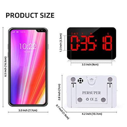 PERSUPER Kitchen Digital Timer, Count Down Up, Rechargeable, Vibration Mode | Adjustable Volume and Brightness LED Display, Time Management Cook, Desk, Kids Adults Study Teaching, Kitchen Gadgets RGB ﻿ - color: .Rgb