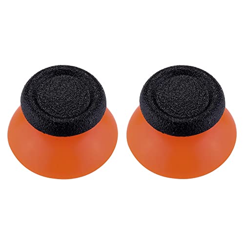 eXtremeRate Dual-Color Replacement 3D Joystick Thumbsticks for PS5 Controller, Black Orange Analog Thumb Sticks with Screwdriver for PS4 Slim Pro Controller - color: Black Orange