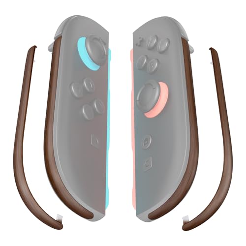 eXtremeRate Replacement Decorative Strips for Joycon 2, Custom DIY Decoration Strip Side Housing Trim Shell with Prying Stick for Nintendo Switch 2 Controller - Wood Grain - color: Wood Grain