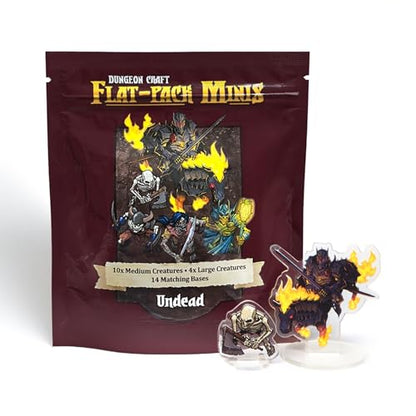 1985 Games Minis, Compatible with DND, RPG, Tabletop Games, Roleplaying Figures for Mini Gaming Action Figures (Undead Pack) - style: Undead