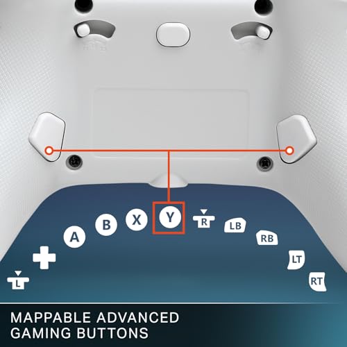 PowerA Advantage Wired Controller for Xbox Series X|S - Arctic Ice, gamepad, hall effect thumbsticks, gaming controller, USB-C, Works with Xbox One, Officially Licensed - style: Arctic Ice