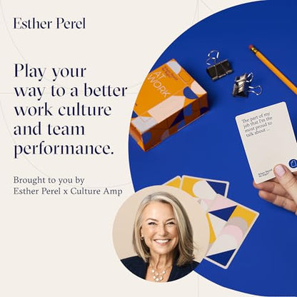 ESTHER PEREL Where Should We Begin? At Work, Backed by Culture Amp Science | Office Games & Team Building Games for Work, 100 Talking Point Cards to Build Trust & Connection, Transform Your Work Culture